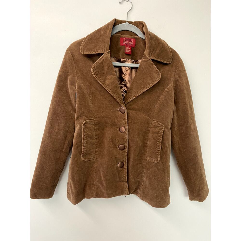 Vintage Y2K Paris Blues Outerwear Brown Lightweight Jacket Women's M